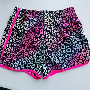 Place Sport Girls Running Colorful Leopard Shorts Size L (10/12)